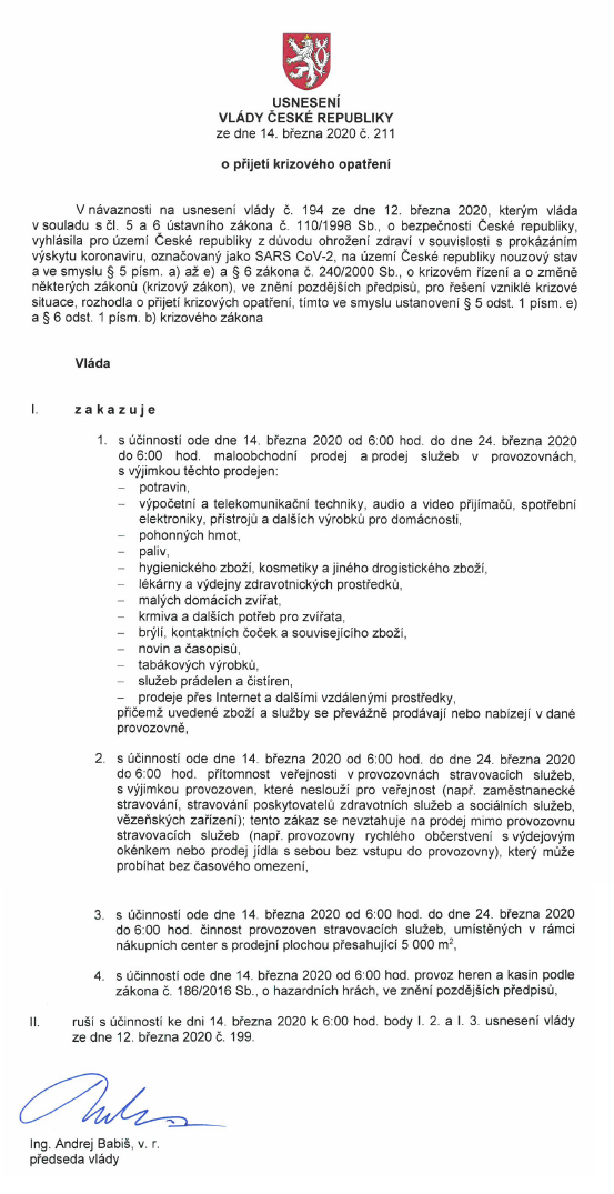 20200314 narizeni | WebJET CMS Nové nařízení vlády