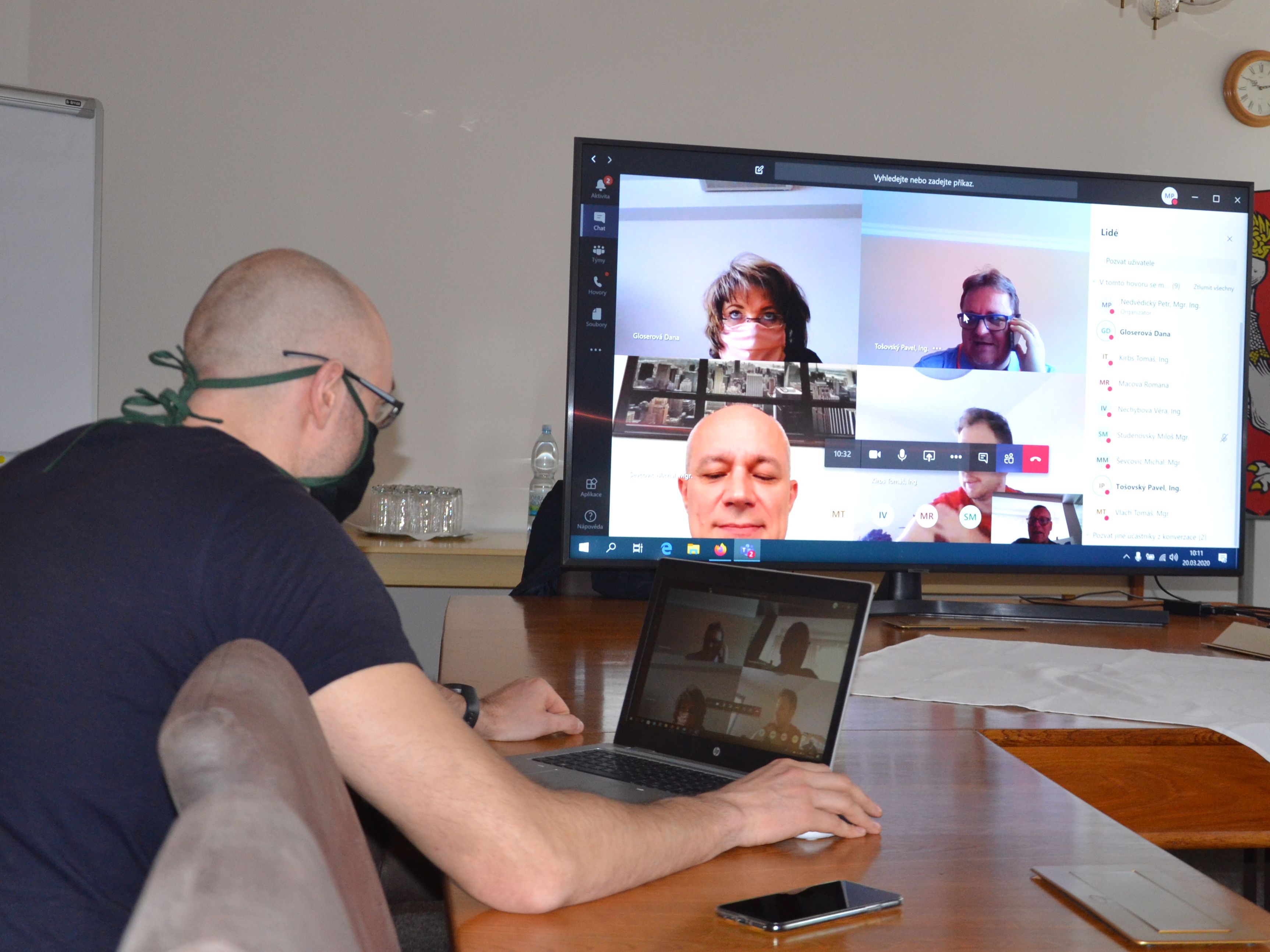 videokonference vedení města