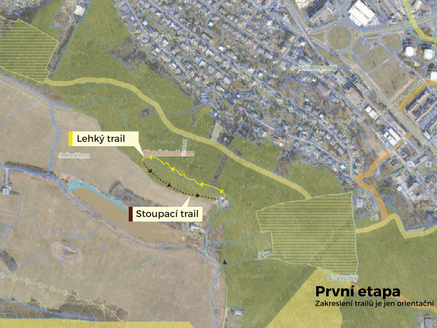 Mapa lehkého trailu