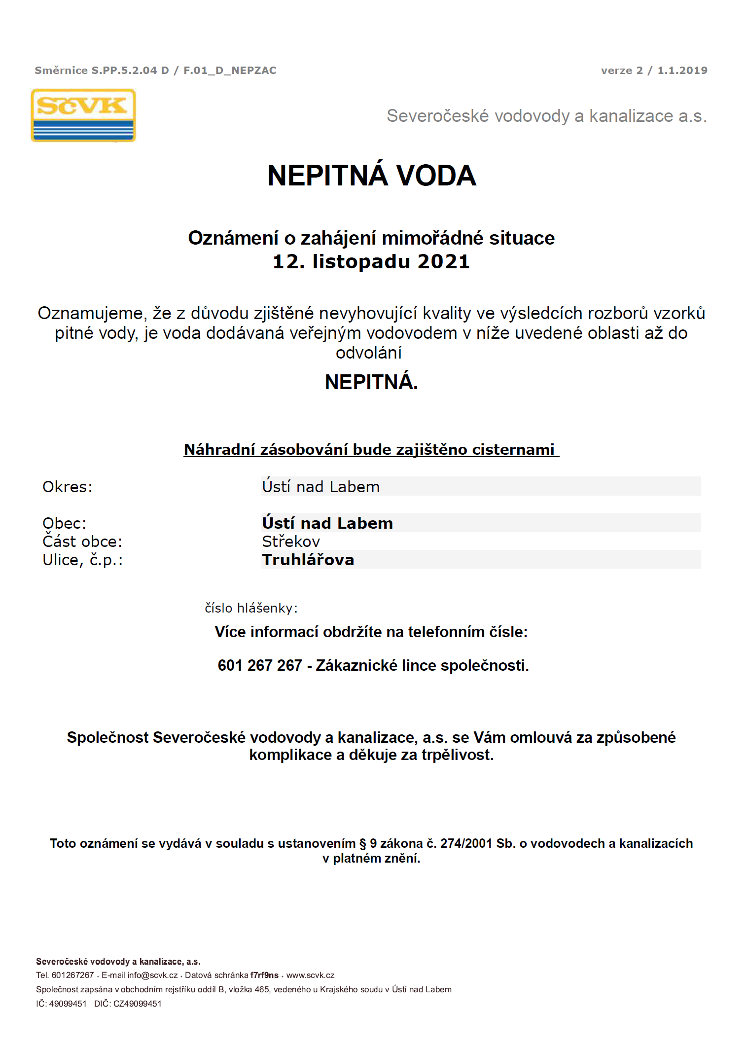 nepitná voda