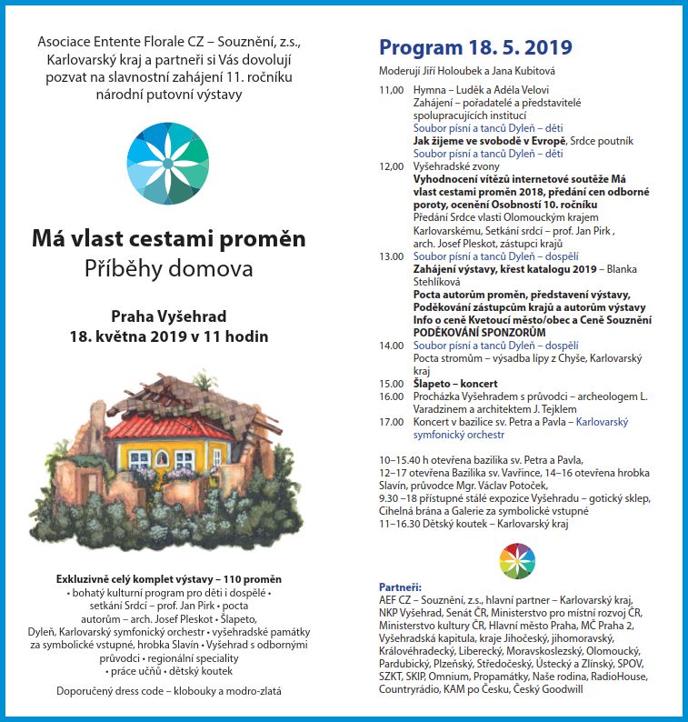 promeny | WebJET CMS Program s pozvánkou na zahájení národní putovní výstavy Má vlast cestami proměn 2019